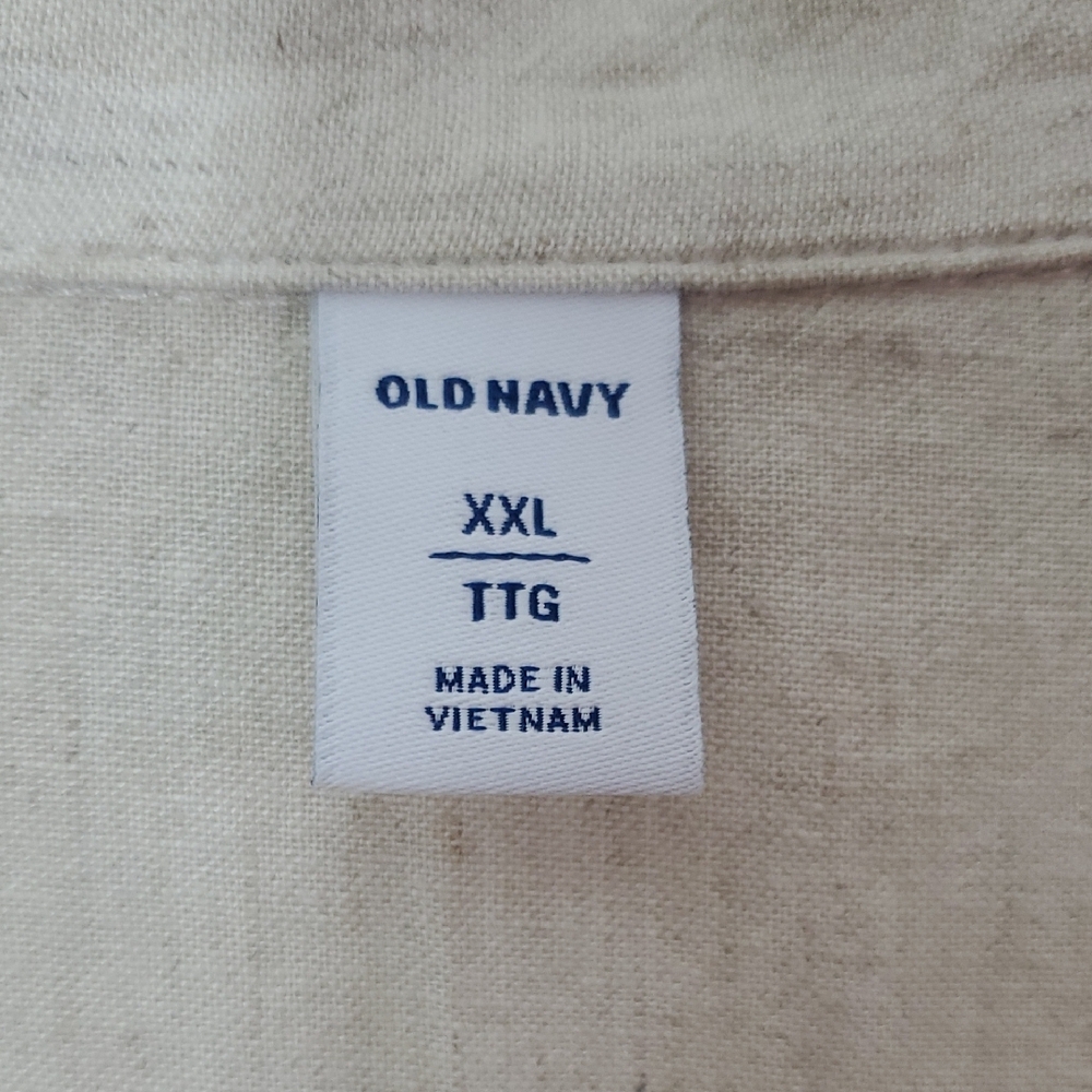 Linen-Blend Utility Short-Sleeve Shirt - Size XXL - Picture 5 of 13